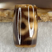 Natural Powerful Tibetan Old Oily Agate Patina Guiren Tairen Human Dzi Bead Totem Amulet Heavenly Master (Tian Zhu) 贵人天诛 4.78g 19.5 by 11.6mm - Huangs Jadeite and Jewelry Pte Ltd