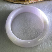 Type A Light Lavender Jadeite Oval Bangle 42.61g Internal Diameter 53.9mm 11.6 by 7.5mm (Very Slight Internal Line) - Huangs Jadeite and Jewelry Pte Ltd