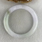 Certified Natural Type A Light Green & Lavender Jadeite Full Round Bangle | 60.4mm Yuan Tiao (60.38g 10.2x10.0mm | Internal Line | Imperial Wholeness, Royal Fortune & Heart Vitality) - Huangs Jadeite and Jewelry Pte Ltd