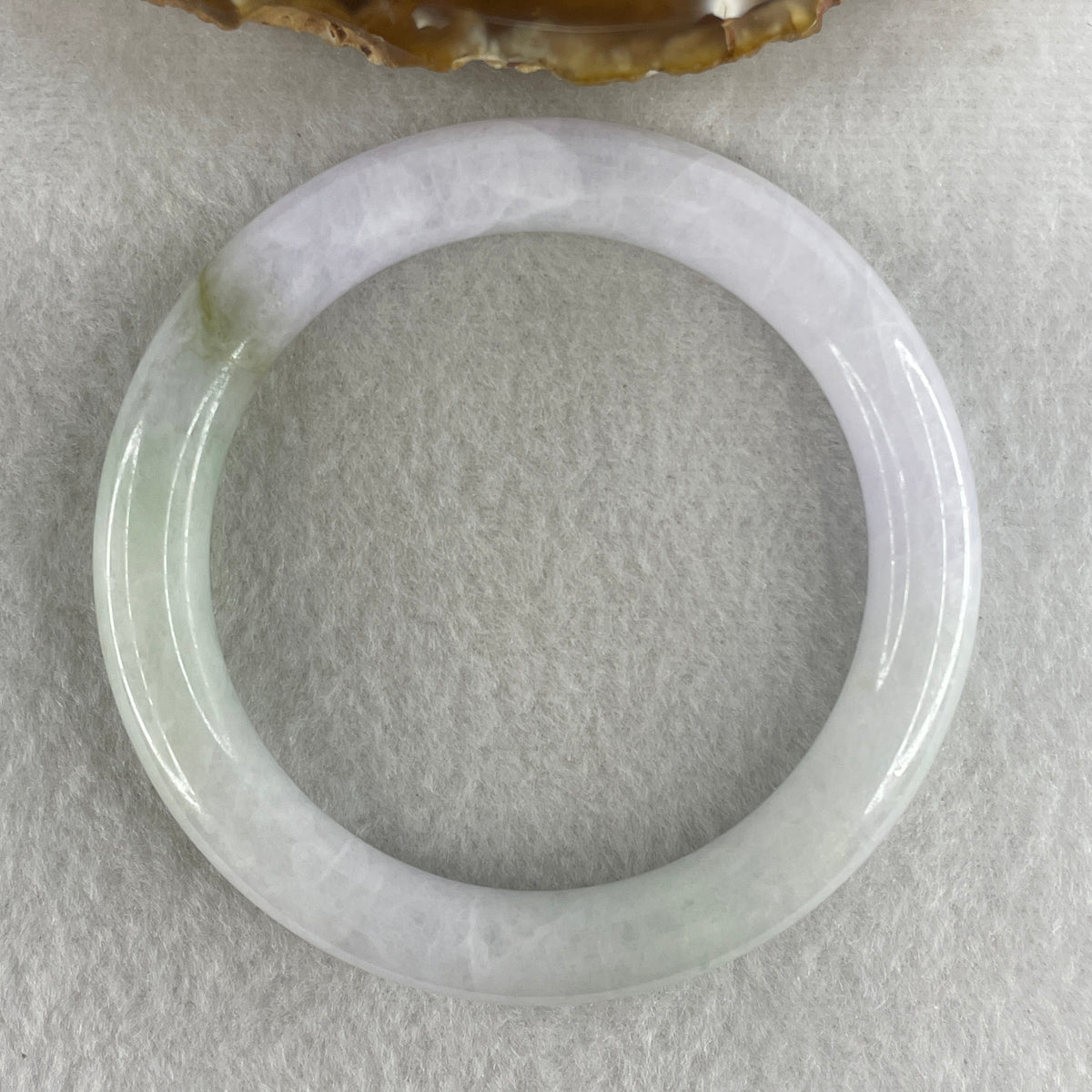 Certified Natural Type A Light Green & Lavender Jadeite Full Round Bangle | 60.4mm Yuan Tiao (60.38g 10.2x10.0mm | Internal Line | Imperial Wholeness, Royal Fortune & Heart Vitality) - Huangs Jadeite and Jewelry Pte Ltd