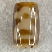 Natural Powerful Tibetan Old Oily Agate Double Cai Shen Dzi Bead Heavenly Master (Tian Zhu) 双财神长天珠 4.60g 19.4 by 11.6mm - Huangs Jadeite and Jewelry Pte Ltd