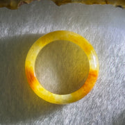 Type A Yellow Red Jadeite Ring 3.45g 6.3 by 3.3mm US 7.3 HK 16.2 (Burned with Very Slight Internal Lines) - Huangs Jadeite and Jewelry Pte Ltd