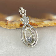 Good Grade Rare Natural Blue Dumortierite Rutilated Quartz in S925 Pendant 2.10g 11.6 by 6.0 by 3.5mm - Huangs Jadeite and Jewelry Pte Ltd