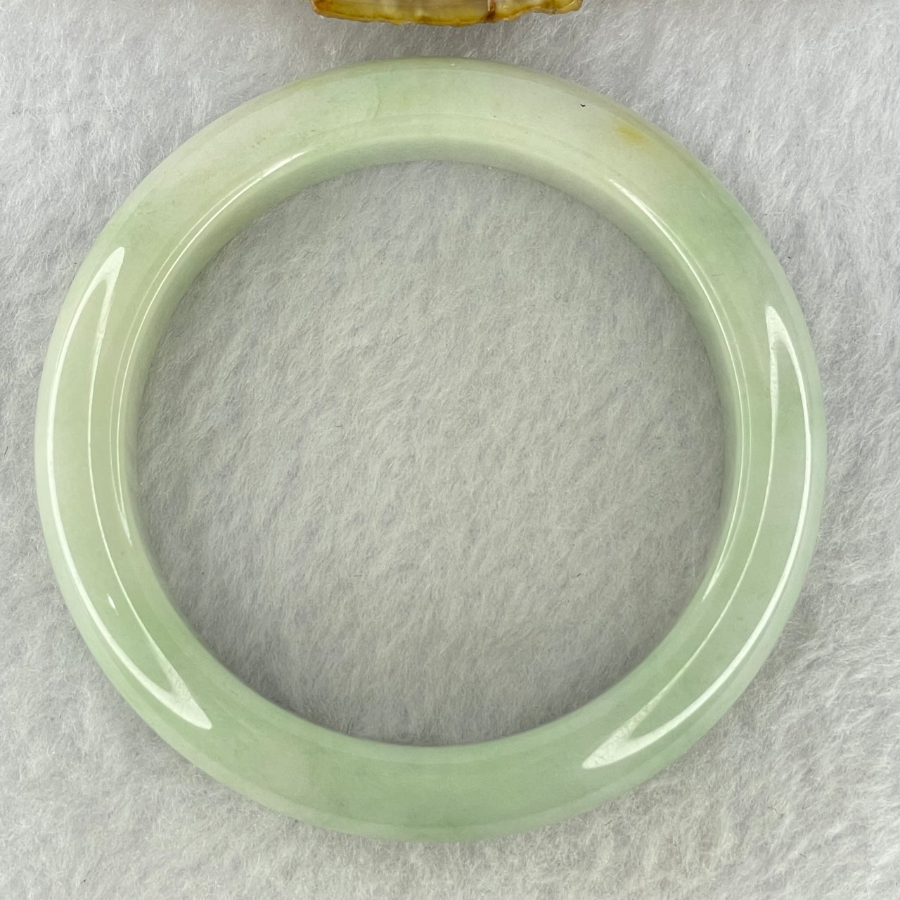 Type A Light Green Jadeite Bangle Internal Diameter 55.5mm 62.19g 12.8 by 8.9mm (External Rough) - Huangs Jadeite and Jewelry Pte Ltd