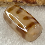 Natural Powerful Tibetan Old Oily Agate Patina Guiren Tairen Human Dzi Bead Totem Amulet Heavenly Master (Tian Zhu) 贵人天诛 4.92g 19.7 by 11.7mm - Huangs Jadeite and Jewelry Pte Ltd