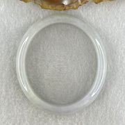 Type A Natural Light Lavender Light Green Jadeite Oval Bangle 34.80g Inner Diameter 53.2mm 11.8 by 6.3mm (Very Very Slight Internal Lines) - Huangs Jadeite and Jewelry Pte Ltd