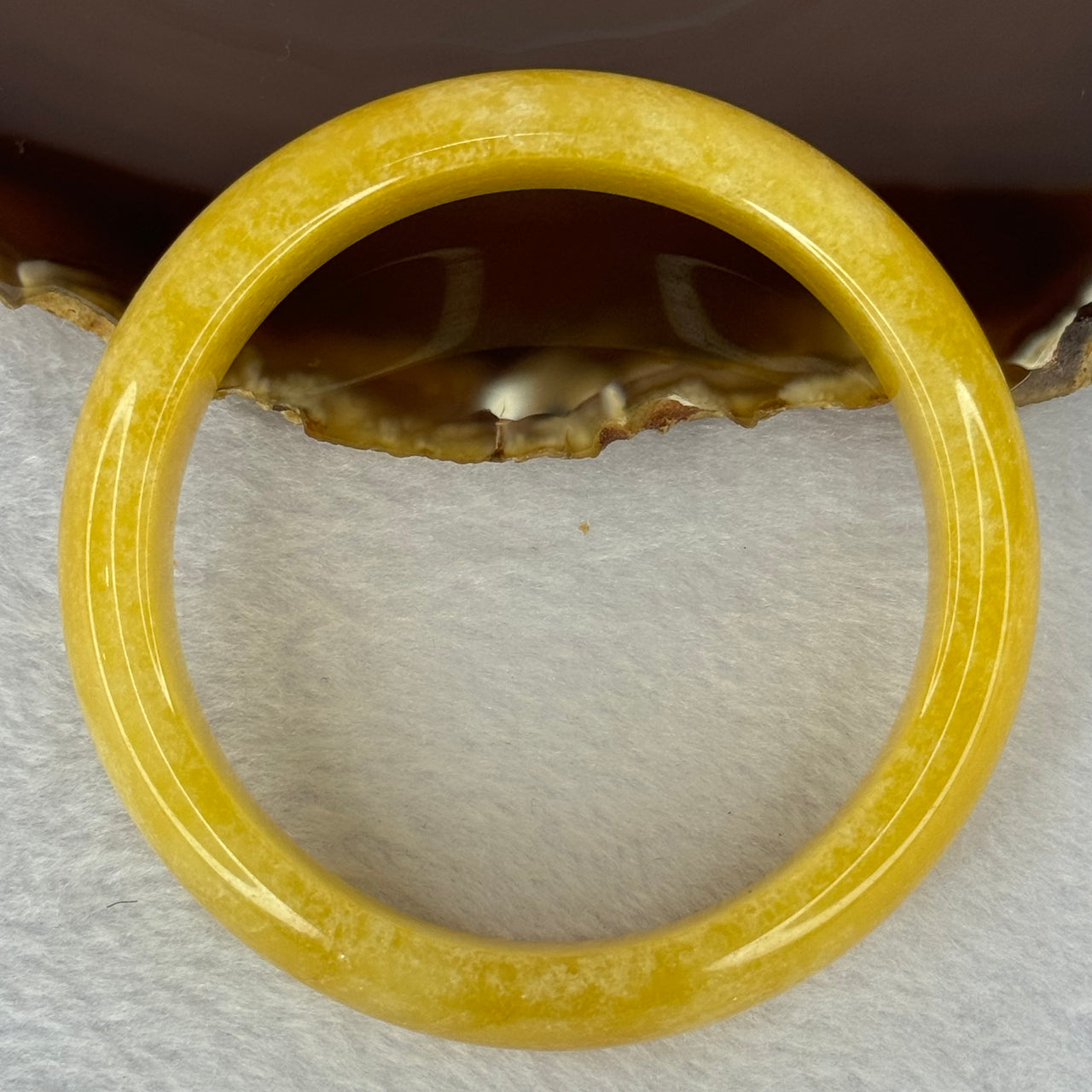 Yellow Quartzite Jade Bangle 天山玉手镯 Internal Diameter 62.6mm 74.70g 18.1 by 8.8mm - Huangs Jadeite and Jewelry Pte Ltd