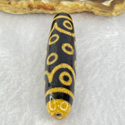 Natural Powerful Tibetan Old Oily Dark and Light Brown Agate 15 Eyes Dzi Bead Heavenly Master (Tian Zhu) 十五眼天诛 14.65g 58.1 by 13.0mm - Huangs Jadeite and Jewelry Pte Ltd