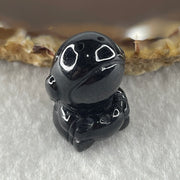 Type A Opaque Black Omphacite Astronaut Pendant Charm 货墨翠宇航员牌 8.54g 22.6 by 15.4 by 16.0mm - Huangs Jadeite and Jewelry Pte Ltd