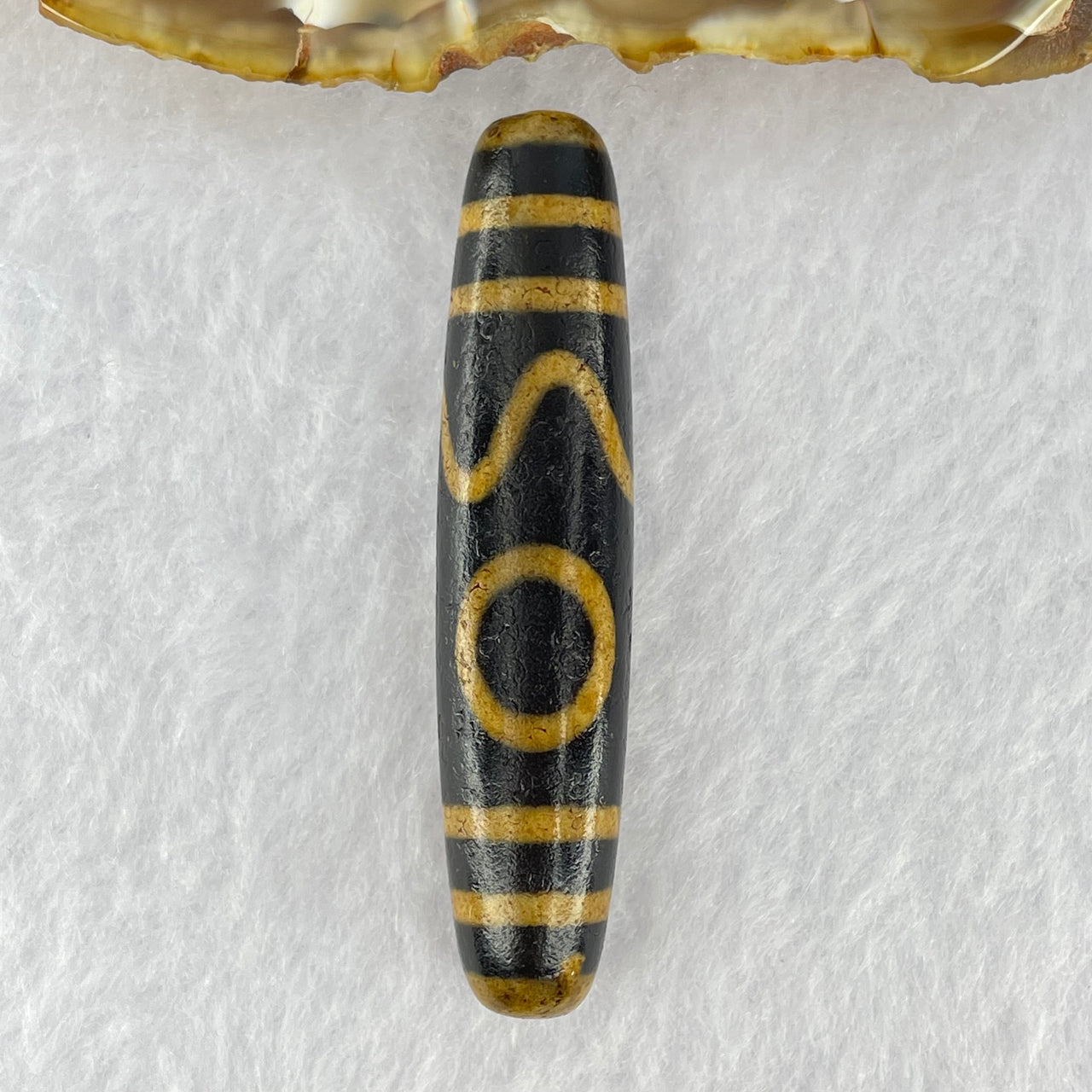 Natural Powerful Tibetan Agate 1 Eye Sky Door Long Dzi Bead Heavenly Master (Tian Zhu) 一眼天诛 14.22g 57.5 by 12.7mm - Huangs Jadeite and Jewelry Pte Ltd