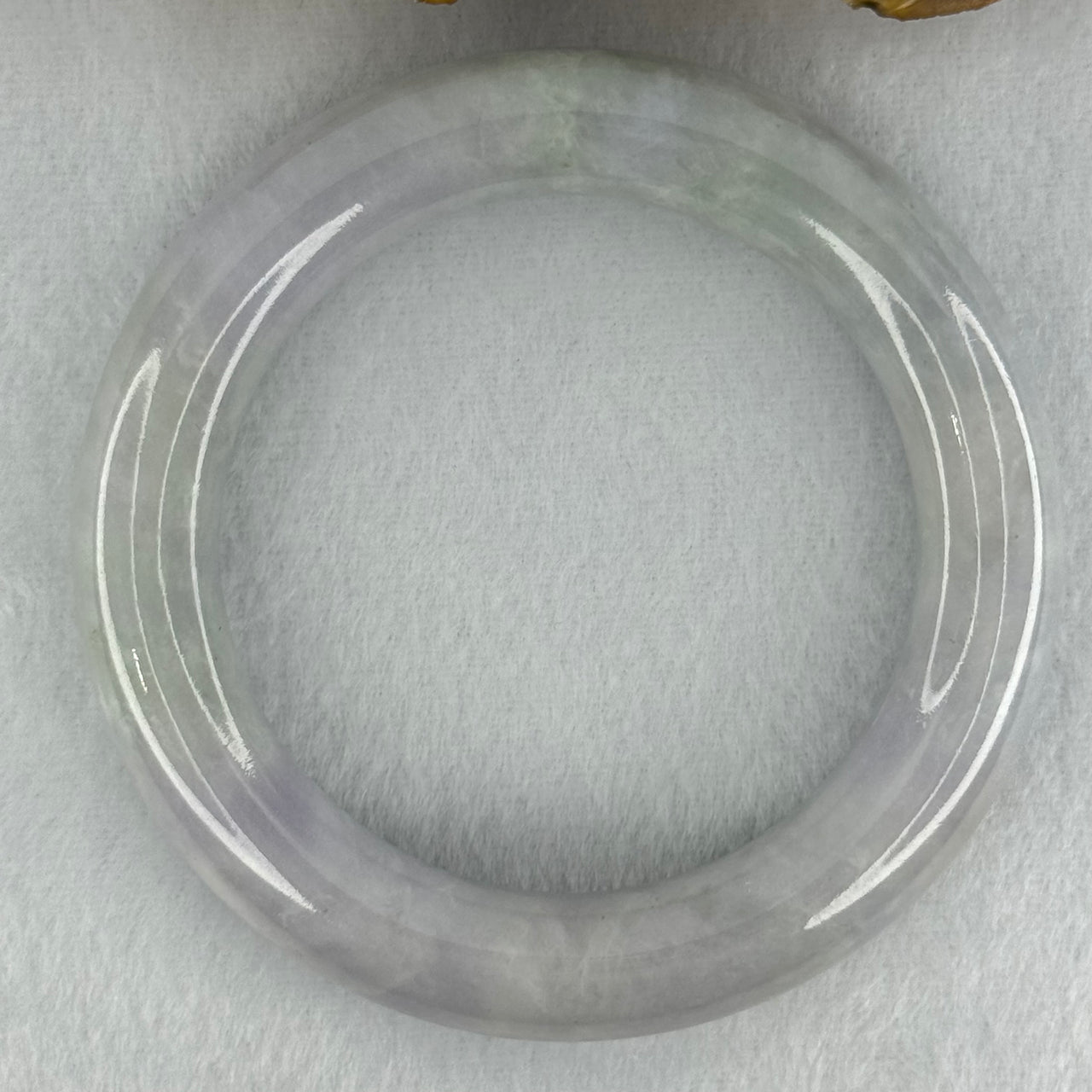 Type A Light Lavender with Light Green Parches Jadeite Bangle Internal Diameter 54.5mm 81.60g 13.0 by 11.8mm (Very Slight Internal Lines) - Huangs Jadeite and Jewelry Pte Ltd