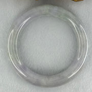 Type A Light Lavender with Light Green Parches Jadeite Bangle Internal Diameter 54.5mm 81.60g 13.0 by 11.8mm (Very Slight Internal Lines) - Huangs Jadeite and Jewelry Pte Ltd