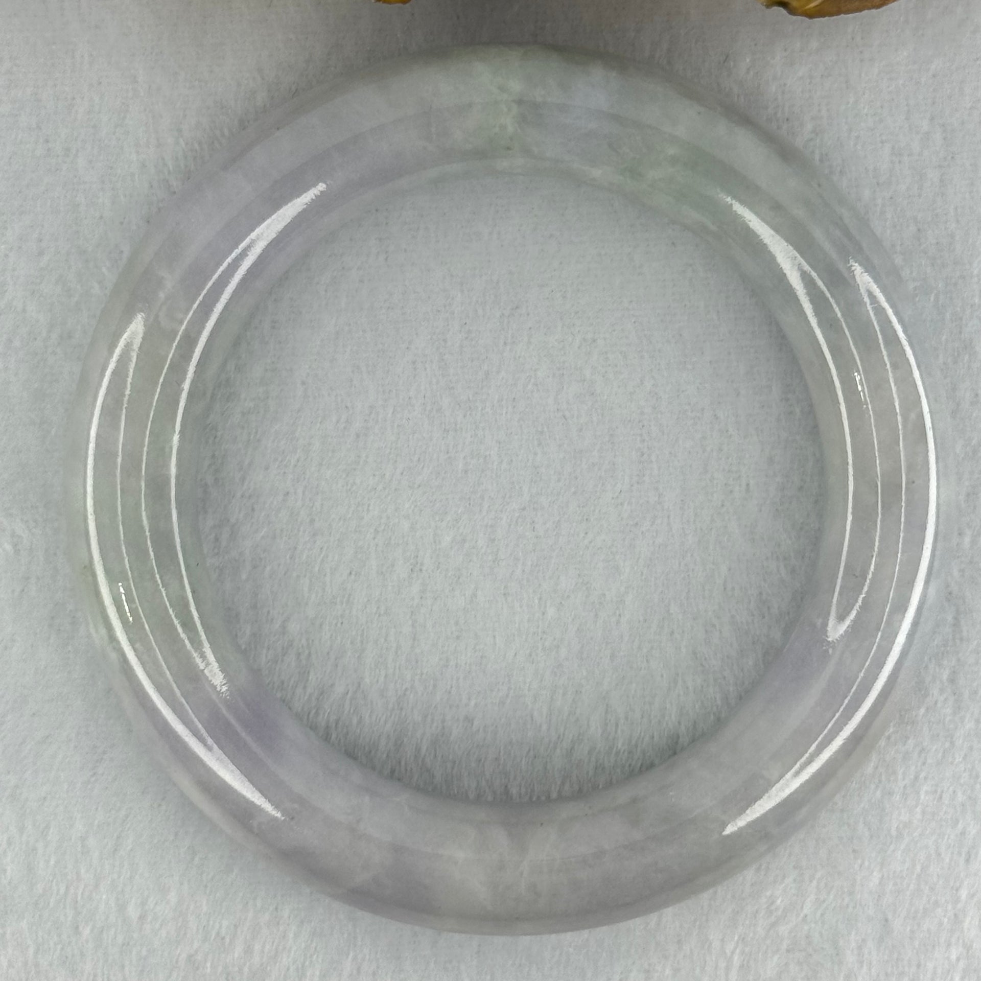 Type A Light Lavender with Light Green Parches Jadeite Bangle Internal Diameter 54.5mm 81.60g 13.0 by 11.8mm (Very Slight Internal Lines) - Huangs Jadeite and Jewelry Pte Ltd