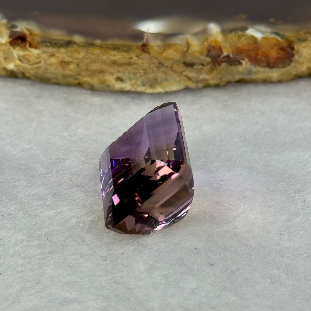 Natural Faceted Ametrine in Emerald Cut 19.16ct 18.0 by 13.5 by 10.4mm - Huangs Jadeite and Jewelry Pte Ltd