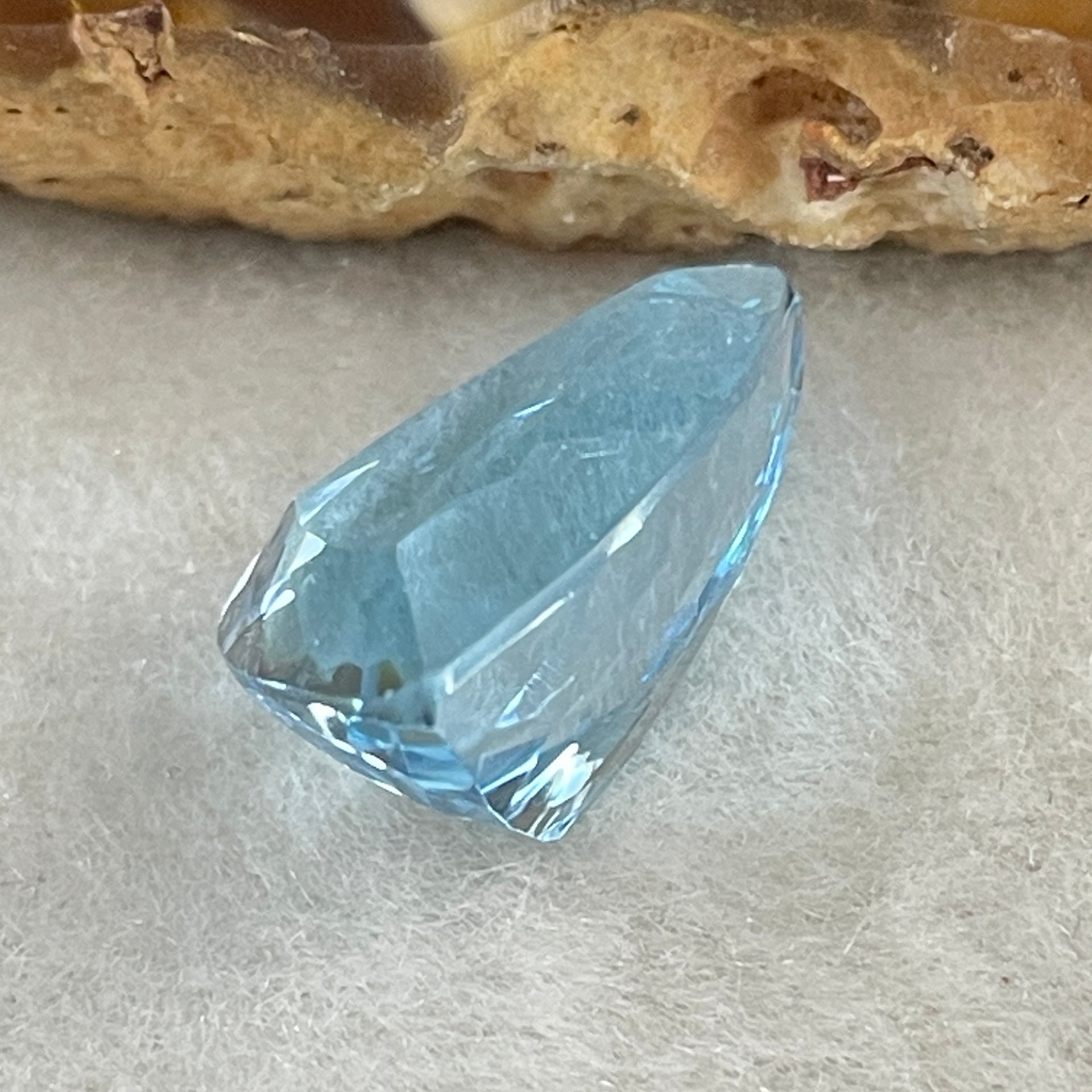 Natural Sky Blue Topaz Trillion Shape 13.01ct 18.4 by 11.6 by 8.5mm - Huangs Jadeite and Jewelry Pte Ltd