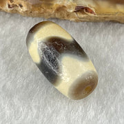 Natural Powerful Tibetan Old Oily Agate Tiger Tooth Daluo Dzi Bead Heavenly Master (Tian Zhu) 虎呀天诛 3.25g 10.2 by 10.5mm - Huangs Jadeite and Jewelry Pte Ltd