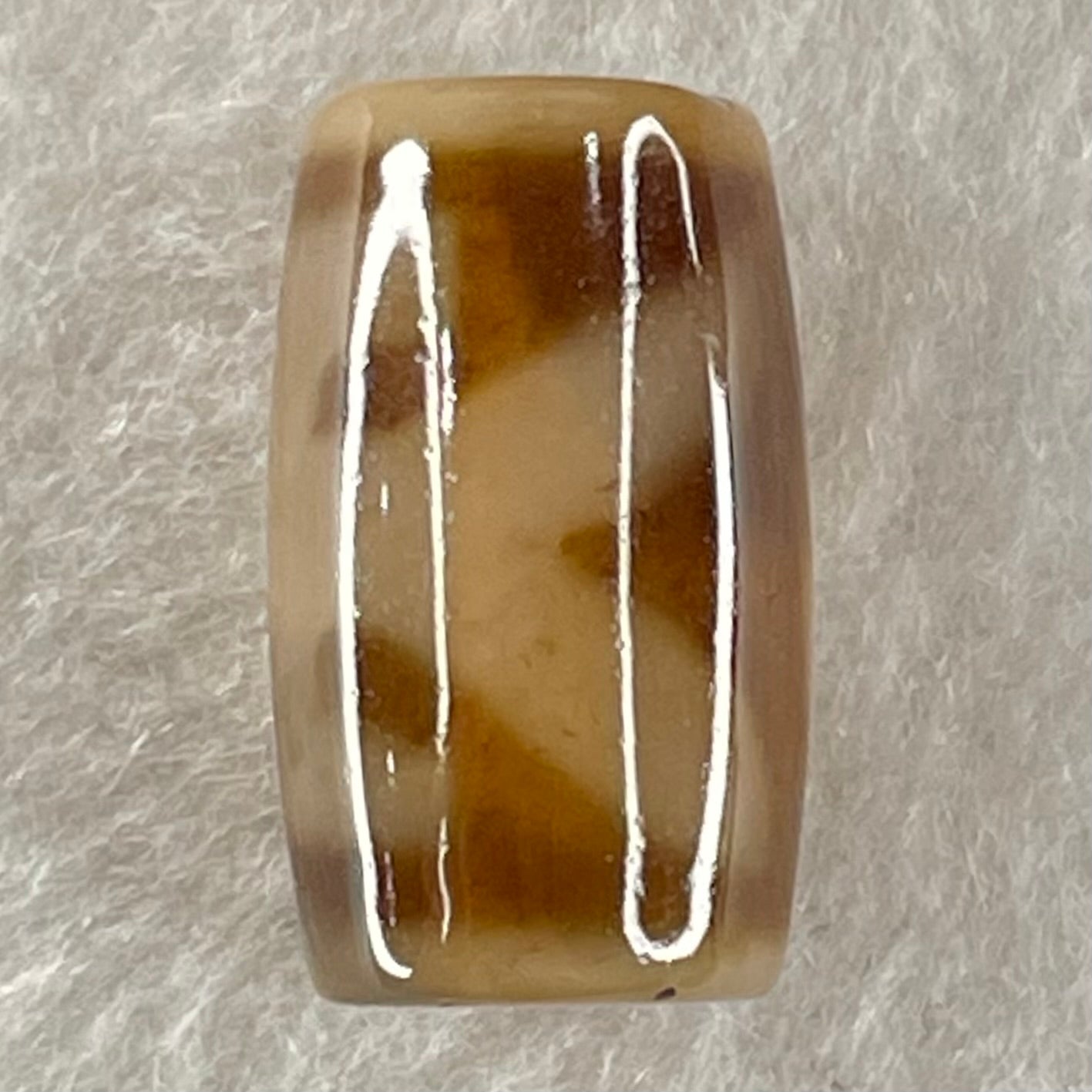 Natural Powerful Tibetan Old Oily Agate Patina Guiren Tairen Human Dzi Bead Totem Amulet Heavenly Master (Tian Zhu) 贵人天诛 4.98g 20.0 by 11.9mm - Huangs Jadeite and Jewelry Pte Ltd