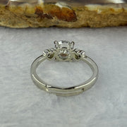 Cubic Zirconia in Sliver Ring (Adjustable Size) 1.99g 5.6 by 3.5mm - Huangs Jadeite and Jewelry Pte Ltd