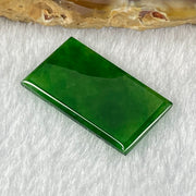 Rare Good Grade Type A Old Mine Spicy Green Jadeite Rectangle Wu Shi Pai Stone Setting 1.45g 22.5 by  12.7 by 1.7mm - Huangs Jadeite and Jewelry Pte Ltd
