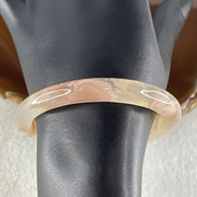 Natural Pink Flower Agate Oval Bangle Set | (63.99g | 54.6mm ID| 8.2 x 7.1mm | Blooming Self-Love & Emotional Renewal Anchor, Feng Shui Harmony & Petite Guifei Stacking Bangle Set) - Huangs Jadeite and Jewelry Pte Ltd
