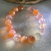 Average Grade Natural Red Sunstone Beads Bracelet 28.18g 15cm 10.8mm 18 Beads - Huangs Jadeite and Jewelry Pte Ltd