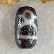 Natural Powerful Tibetan Old Oily Agate 2 Cai Shen Dzi Bead Heavenly Master (Tian Zhu) 2.85g 18.6 by 10.0mm - Huangs Jadeite and Jewelry Pte Ltd