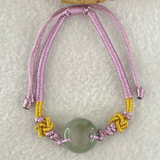 Type A Blueish Green Jadeite Ping An Kou String Bracelet 3.02g 15.0 by 6.6mm - Huangs Jadeite and Jewelry Pte Ltd