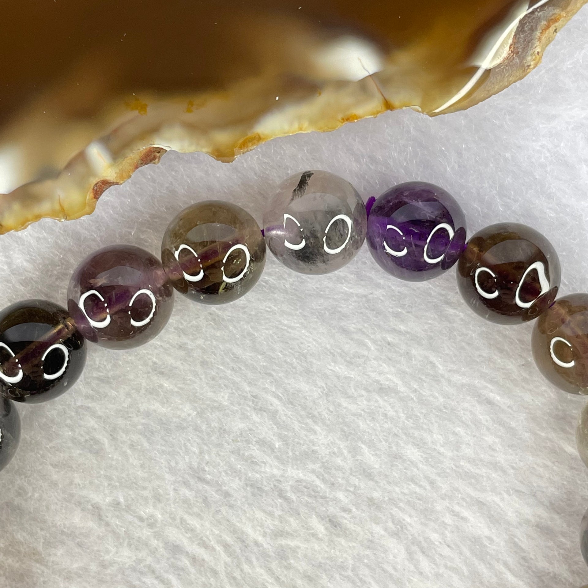 Natural Auralite Crystal Bracelet 极光手链 25.05g 9.9mm 20 Beads - Huangs Jadeite and Jewelry Pte Ltd