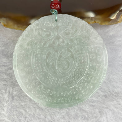 Type A Green Jadeite Fu Pendent (Good Blessing) 33.34g 52.1 by 5.1mm - Huangs Jadeite and Jewelry Pte Ltd