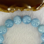 Natural Aquamarine Beads Bracelet 66.27g 19cm 14.8mm 15 Beads - Huangs Jadeite and Jewelry Pte Ltd