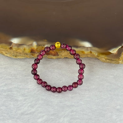 Natural Red Garnet Beads Ring 1.05g US 7.5/ HK 16.5 2.9mm 25 Beads - Huangs Jadeite and Jewelry Pte Ltd