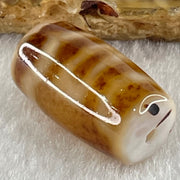 Natural Powerful Tibetan Old Oily Agate Sky Door Serenity 1 Eye Dzi Bead Heavenly Master (Tian Zhu) 一眼天门天诛 4.85g 20.4 by 11.7mm - Huangs Jadeite and Jewelry Pte Ltd