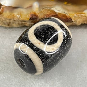 Natural Powerful Tibetan Old Oily Agate 1 Eye With Swastika Dzi Bead (Hotu Dzi) 4.91g by 17.5 by 16.6mm - Huangs Jadeite and Jewelry Pte Ltd