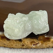 Type A Light Green Faint Lavender Jadeite Pixiu Charm 15.15g 31.1 by 18.7 by 14.1mm - Huangs Jadeite and Jewelry Pte Ltd