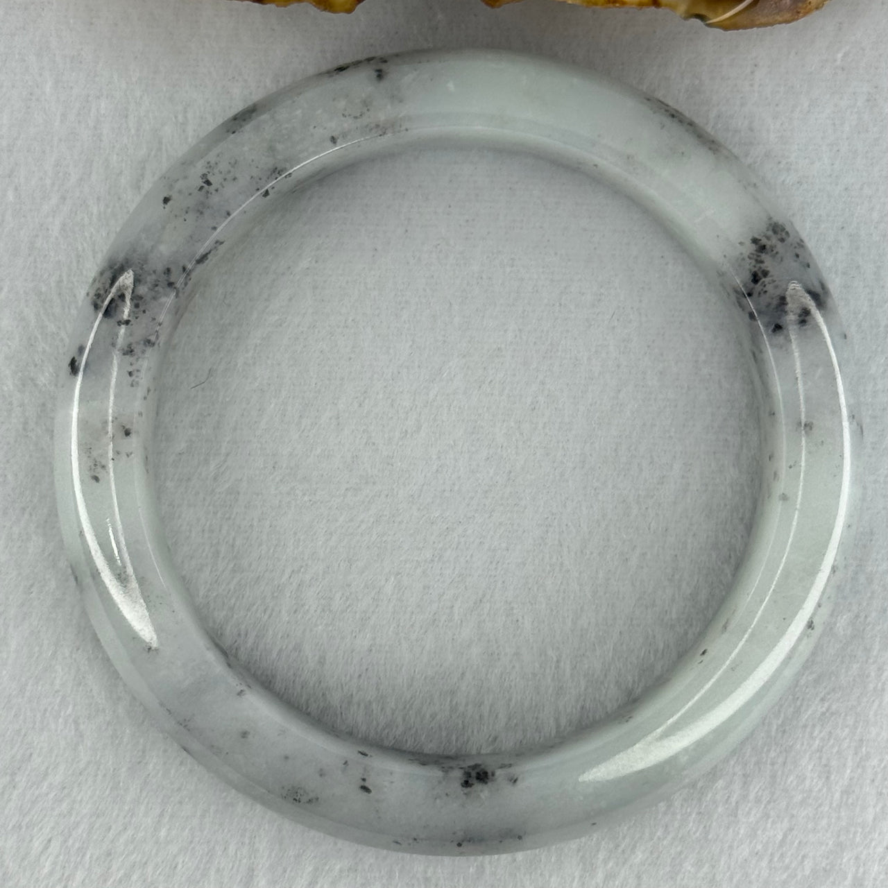 Type A Faint Green Lavender with Back Patches Jadeite Bangle Internal Diameter 56.7mm 67.39g  13.4 by 10.0mm (Very Slight Internal Lines) - Huangs Jadeite and Jewelry Pte Ltd