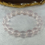 Natural Rose Quartz Beads Bracelet 天然玫瑰石英珠手链 44.80g 18cm 12.8mm 17 Beads - Huangs Jadeite and Jewelry Pte Ltd