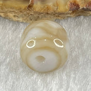 Natural Powerful Tibetan Old Oily Agate Tiger Tooth Daluo Dzi Bead Heavenly Master (Tian Zhu) 1.88g 9.7 by 11.0mm - Huangs Jadeite and Jewelry Pte Ltd