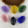 Colourful Luili Egg Set total 350.54g each about 49.2 by 32.3mm - Huangs Jadeite and Jewelry Pte Ltd