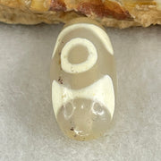 Natural Powerful Tibetan Old Oily Agate 3 Eyes Dzi Bead Heavenly Master (Tian Zhu) 三眼天诛 3.09g 20.2 by 10.2mm - Huangs Jadeite and Jewelry Pte Ltd