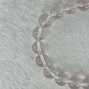 Natural Rose Quartz Beads Bracelet 天然玫瑰石英珠手链 31.96g 17.5cm 10.9mm 19 Beads - Huangs Jadeite and Jewelry Pte Ltd