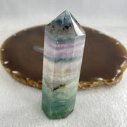 Natural Green and Purple Fluorite Quartz Tower Display 109.09g 91.6 by 31.1 by 26.0mm - Huangs Jadeite and Jewelry Pte Ltd