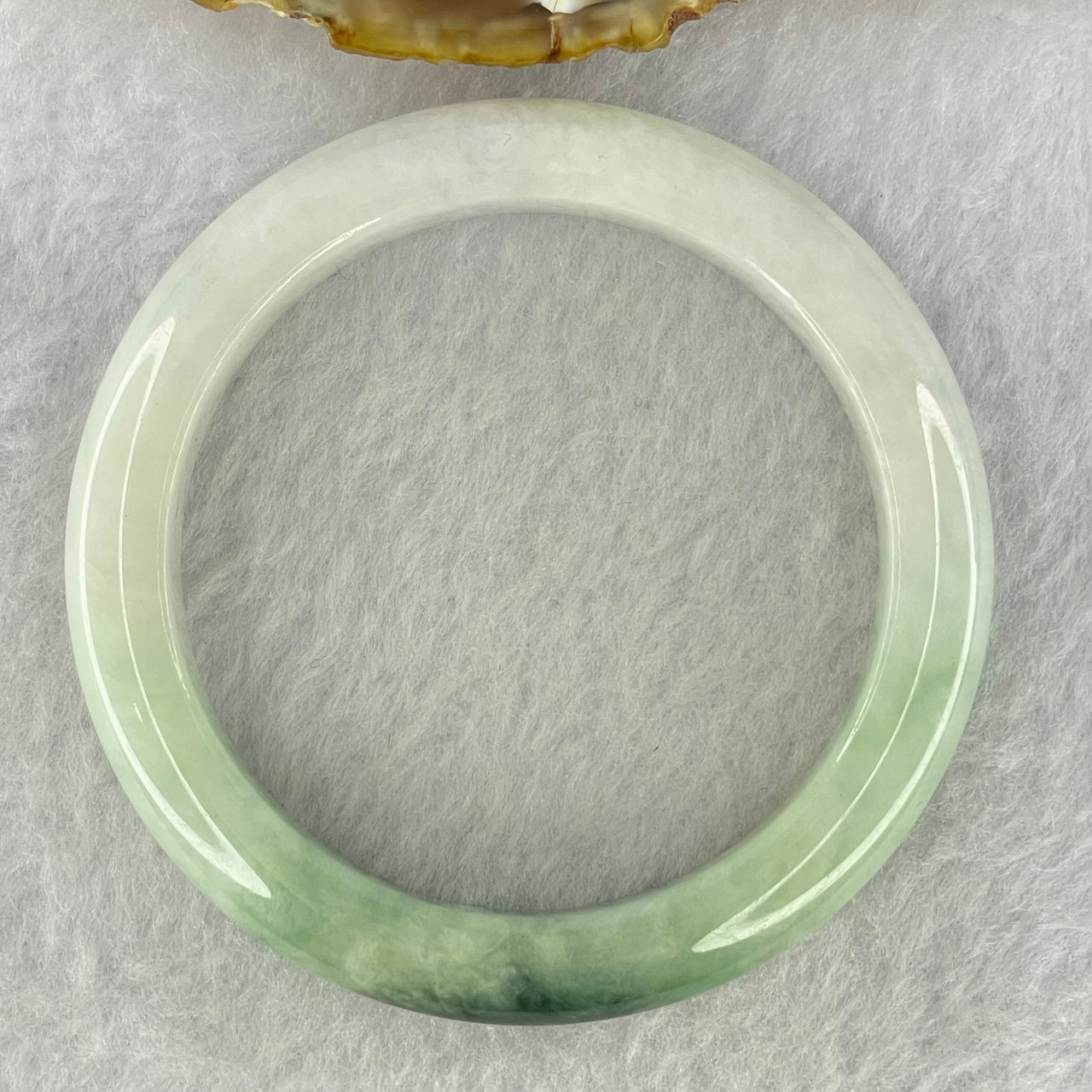 Type A Green Lavender with Dark Green Piao Hua Jadeite Bangle Internal Diameter 52.7mm 44.21g 10.1 by 8.4mm (Slight Internal Lines) - Huangs Jadeite and Jewelry Pte Ltd