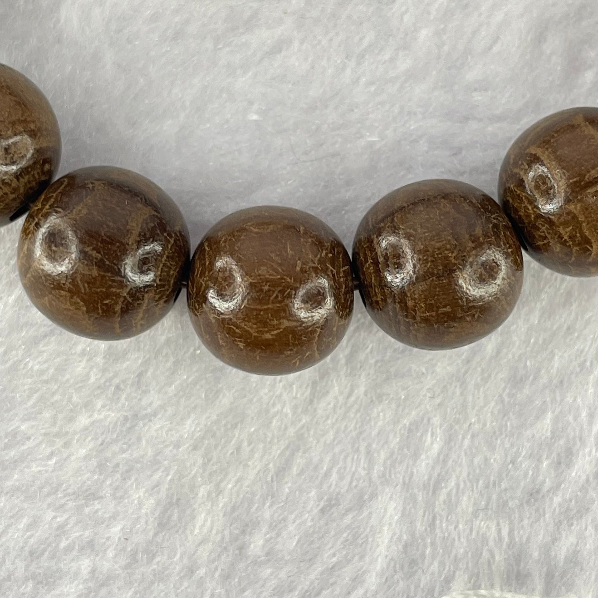 Natural Six Way Wooden Beads Bracelet 六道木手链 11.21g 17cm 10.8mm 19 Beads - Huangs Jadeite and Jewelry Pte Ltd