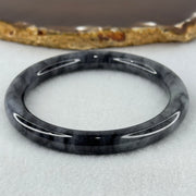 Type A Wuji Black Grey Jadeite Bangle Internal Diameter 55.2mm 34.32g 8.1 by 8.2mm (Very Slight Internal Line) - Huangs Jadeite and Jewelry Pte Ltd