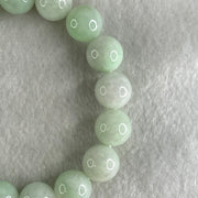 Type A Light Green Jadeite Beads Bracelet 51.61g 16.5cm 12.1mm 17 Beads - Huangs Jadeite and Jewelry Pte Ltd