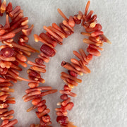 Natural Red Coral Fragments Necklace Approximately 220pcs 33.42g - Huangs Jadeite and Jewelry Pte Ltd