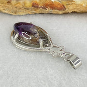 Above Average Grade Natural Super 7 Quartz in S925 Pendant 2.70g 16.0 by 8.2 by 4.5mm - Huangs Jadeite and Jewelry Pte Ltd