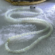 Type A White Jadeite Beads Necklace 16.83g 56cm 4.5mm 160 Beads - Huangs Jadeite and Jewelry Pte Ltd