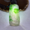 Type A Lavender and Spicy Green Piao Hua Jadeite Shan Shui and Benefactor 87.19g 79.4 by 40.7 by 11.7mm - Huangs Jadeite and Jewelry Pte Ltd