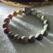 Natural Alashan Agate Pastels Pink Beads with Cat Charm Bracelet 29.60g 15.5cm 10.8mm 17Beads - Huangs Jadeite and Jewelry Pte Ltd